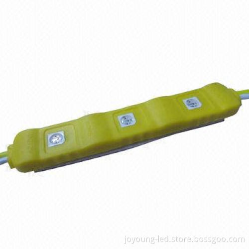 3-piece Water-resistant SMD 5050 LED Injection Module in 5 Colors, Yellow/White/Red/Blue/Green